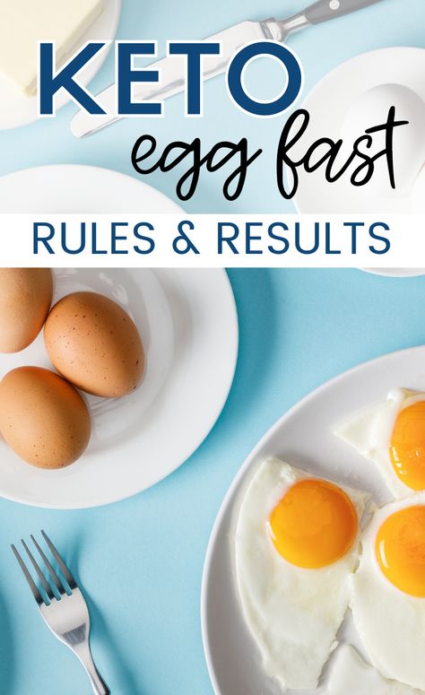 Understanding the Keto egg fast may be simpler than you thought. Knowing what it is and how you can benefit from it can help! #EggFast #lowcarblife #ketoeggfast Egg Fast Rules, Egg Fast Diet, Keto Egg Fast, The Boiled Egg Diet, Egg Benefits, 20 Pounds In 2 Weeks, Keto Diet Results, Keto Fast, What Can I Eat