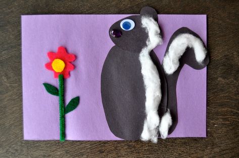 Skunk craft with cotton balls | by SortingSprinkles Raccoon Crafts For Preschoolers, Forest Animals Crafts For Toddlers, Craft With Cotton Balls, Waseca Biomes, Craft With Cotton, Skunk Craft, Fall Storytime, Buddy Activities, Forest Unit