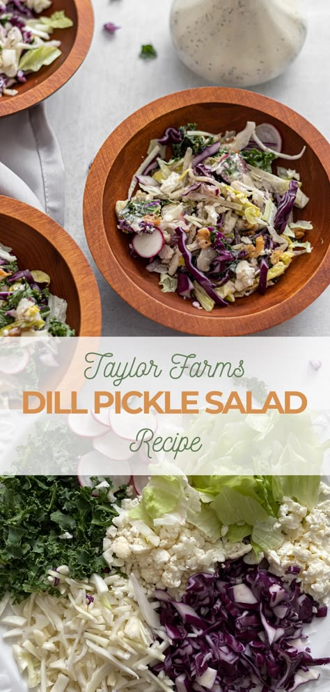 Salad With Dill Dressing, Dill Pickle Dressing, Pickle Salad Recipes, Pickle Ranch Dressing, Dill Pickle Salad Dressing, Dill Pickle Ranch Dressing, Dill Pickle Dressing Recipe, Dill Pickle Dishes, Chopped Dill Pickle Salad