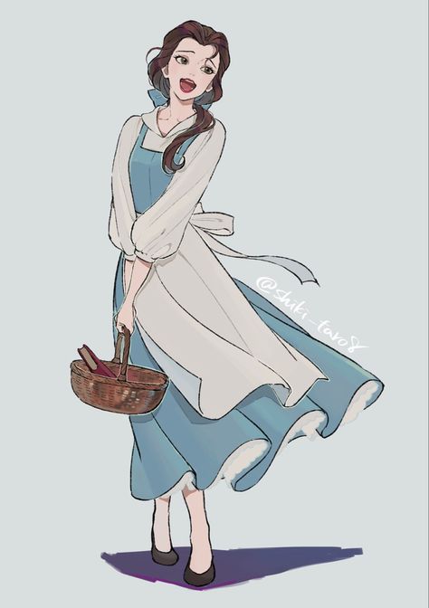 Princesas Disney Anime, Disney Character Art, Animation Disney, Disney Princess Artwork, Disney Princess Fan Art, Disney Princess Drawings, Princess Drawings, Belle Disney, Disney Artwork