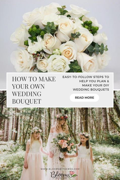 How to make wedding bouquet. Easy DIY bridal bouquet. How to DIY a wedding bouquet for bride, wedding party & bridesmaids. Affordable wedding flowers. BloomsByTheBox.com ships the best DIY flowers for weddings, parties & events. Shop premium, high-quality fresh-cut flowers, greens & floral design supplies for weddings, entertaining & events. Cheap, affordable, bulk & wholesale fresh flowers. Use our DIY flower advice & tutorials to make your own floral arrangements, bouquets & centerpieces. Making Bouquets For Weddings, Diy Bouquet Wedding Artificial Flowers, How To Make A Wedding Bouquet, Wedding Bouquet Tutorial, Make Your Own Wedding Bouquet, Make A Wedding Bouquet, Diy Wedding Bouquet Tutorial, Diy Wedding Bouquet Fake Flowers, Wedding Bouquet Diy