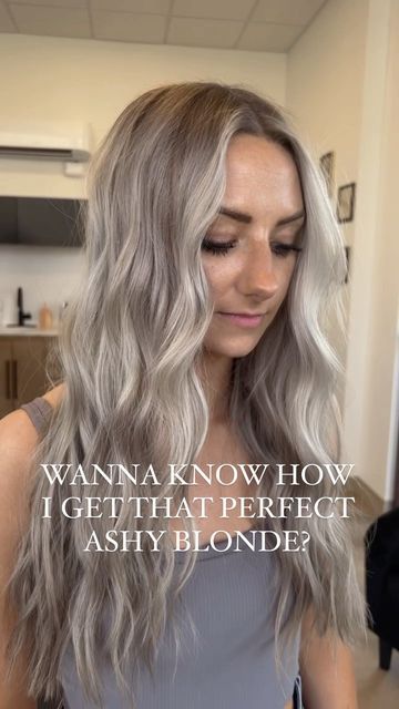 Ashy Blonde Vs Icy Blonde, Ashy Blonde Hair Formula, Ashy Blonde Formula, Redken Ash Blonde Formula, Lived In Ashy Blonde, Tonal Blonde Hair, Ash Blonde Formula, Very Light Ash Blonde Hair, Bright Ashy Blonde Hair