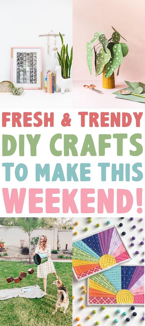 Fresh and Trendy DIY Crafts To Make This Weekend - The Cottage Market Inspirational Crafts, Group Crafts, Weekend Crafts, Handmade Charlotte, Cottage Market, Trendy Diy, Diy Plant Hanger, Fabulous Diy, Work Diy