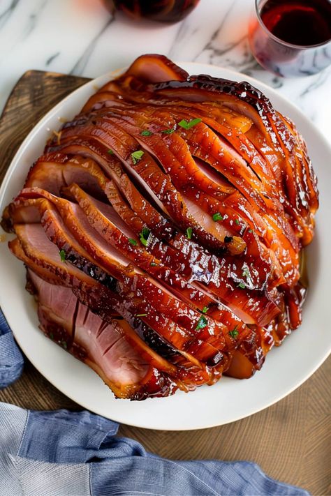 Coca Cola Ham Glaze, Coca Cola Glazed Ham, Ham Christmas, Savoury Christmas Party Food, Glazed Ham, Fancy Christmas Dinner, Coke Ham, Christmas Ham Dinner, Coca Cola Ham