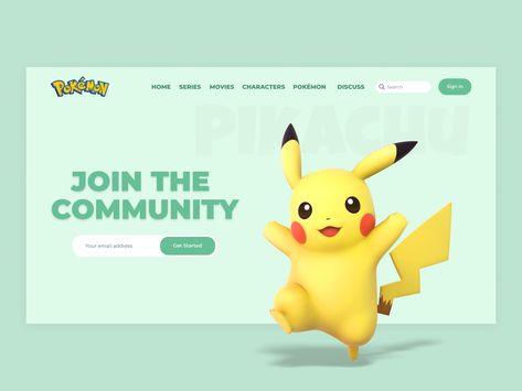 Pokémon fan website by Irina Pekarchik on Dribbble Pokedex App, Pokemon Website, Game Website, Ux App Design, Pokemon Movies, Website Logo, Pokemon Collection, All Pokemon, Website Designs