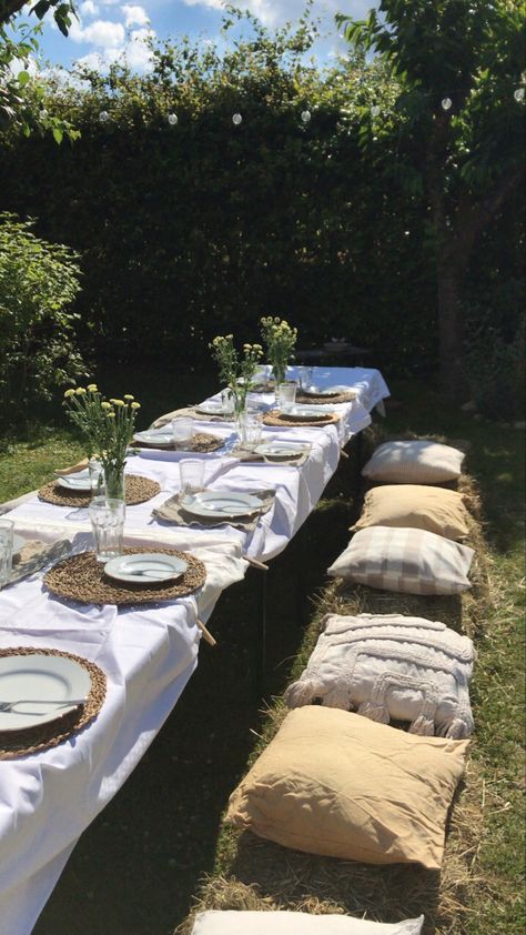 Midsommar Party Ideas, Mid Summers Party, Midsommar Dinner Party, Midsummer Dinner Party, Midsummer Theme Party, Midsommar Themed Party, Midsummer Party Decorations, Swedish Midsummer Aesthetic, Midsummer Birthday Party