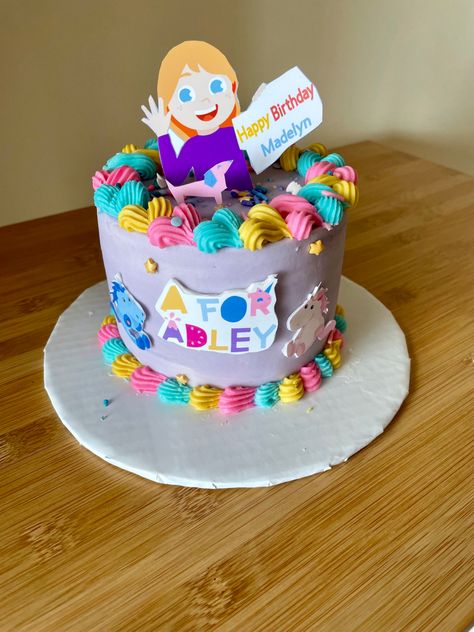 A For Adley Birthday Cake, A For Adley Birthday Party, Adley Birthday Party, A For Adley, 6th Birthday Parties, 7th Birthday, Custom Cakes, 2nd Birthday, Birthday Party Decorations