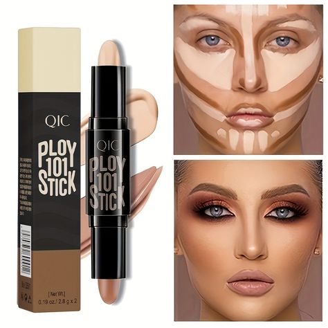 Faster shipping. Better service Facial Contouring Makeup, Make Up Shadow, Face Contouring Makeup, Concealer Pen, Foundation Contouring, Facial Contouring, Face Brightening, Makeup Artist Tips, Concealer Stick