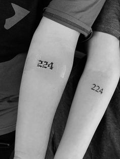 Tattoo Ideas Twins, 224 Tattoo Ideas Couples, Tattoo For Partner, 224 Tattoo Design, Think Only About Your Art, 224 Tattoo Ideas, 224 Tattoo, Patrick Tattoo, Partner Tattoo