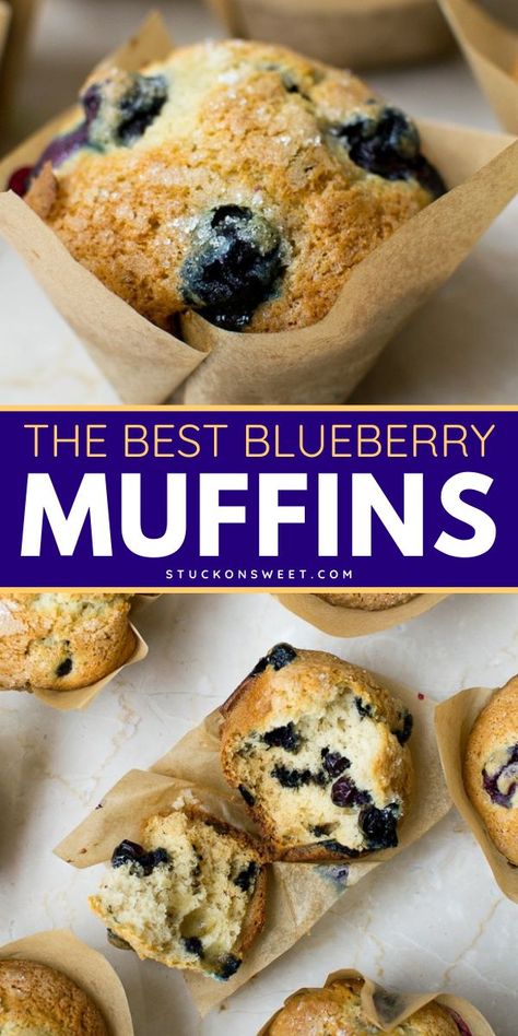 Start your Easter brunch recipes with The Best Blueberry Muffins! Easy to make and baked perfectly, these traditional homemade muffins are moist and slightly sweet. Made with fresh blueberries, whole milk, and topped with crunchy sugar, they’re a delightful addition to your spring food ideas! Blueberry Muffins Easy, Spring Food Ideas, The Best Blueberry Muffins, Healthy Blueberry Recipes, Easter Brunch Recipes, Best Blueberry Muffins, Muffins Easy, Spring Food, Easter Brunch Food