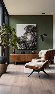 Dark Green And Tan Living Room, Olive Green Room, Olive Living Room, Olive Green Office, Olive Green Living Room, Olive Interior, Olive Living Rooms, Green Interior Decor, Bathroom Natural