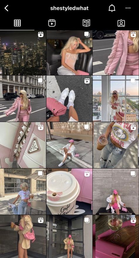 Femenine Girls Aesthetic, Insta Feed Ideas Aesthetic Pink, Feed Rosa Pink, Pink Instagram Layout, Pink Ig Feed, Instagram Aesthetic Inspiration Feed, Pink Instagram Theme, Pink Instagram Aesthetic, Beauty Instagram Feed