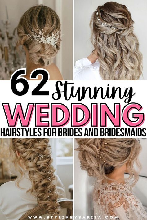 wedding hairstyles for brides Bridal Hair For Bride, Hair For Engagement Party, Simple Bride Hairstyles Half Up, Wedding Hairstyles With A Veil, Bride Hairstyles For Beach Wedding, Long Hairstyles For Wedding Bride, Hair Styles For Wedding Bridesmaid Long, Spring Wedding Hairstyles Bride, Bridal Hair Half Up Half Down With Veil