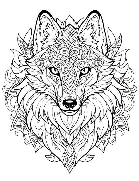 Mandala Wolf, Flower Coloring Sheets, Our Mindful Life, Ear Tattoo Ideas, Beautiful Mandala, Simple Mandala, Calm Your Mind, Princess Coloring Pages, Princess Coloring