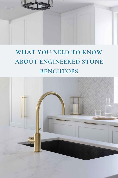 The Aussie love affair with engineered stone benchtops may be over with a high silica content contributing to an increase in cases of silicosis in workers. Engineered Stone Benchtops, Cottage Kitchen Renovation, Renovation Inspiration, Stone Bench, Kitchen Sponge, Kitchen Benches, Engineered Stone, Cottage Kitchen, House Cleaning Tips