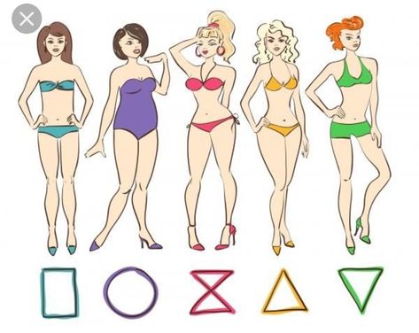 Body Types Cartoon, Drawing Body Types, Types Of Body Shapes, Cartoon Body, Hourglass Body Shape, Human Sexuality, Bra Pattern, Inverted Triangle, Body Workout Plan