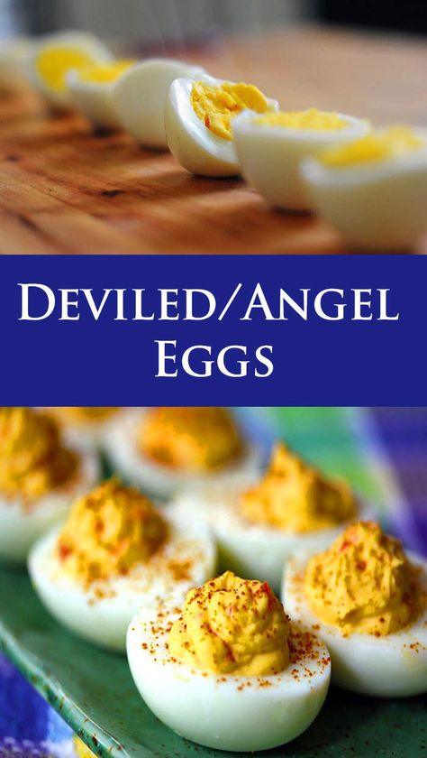 Deviled Eggs | Hard Boiled Eggs Facts & Techniques When life gives you hard boiled eggs, we say, let’s make Deviled Eggs. Holidays like Easter,  often, we are left with a bunch of leftover eggs we aren’t always sure what to do with before they perish.What would be better than making a batch of deviled eggs? https://www.butter-n-thyme.com #deviledeggs #eggs Angel Eggs Recipe, Angel Eggs, Egg Facts, Hard Boiled Egg Recipes, Making Hard Boiled Eggs, Potluck Party, Deviled Eggs Recipe, Eggs Recipe, Easy Comfort Food