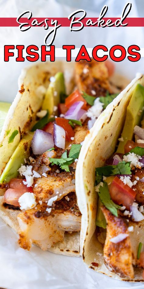 Fish Tacos With Leftover Fish, Baked Fish Tacos, Fish Taco Sauce, Easy Fish Tacos, Tilapia Fish Recipes, Taco Toppings, Fish Recipes Baked, Homemade Spice Mix, Fish Taco