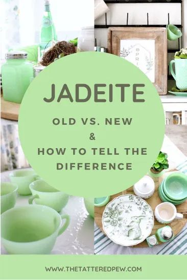 Old vs. New Jadeite and how to tell the difference. #jadeite 1940s Housewife, Jadeite Dishes, Things To Collect, Glassware Display, Glass Antiques, Vintage Pyrex Patterns, Vintage Jadeite, Old Vs New, Jadite Green