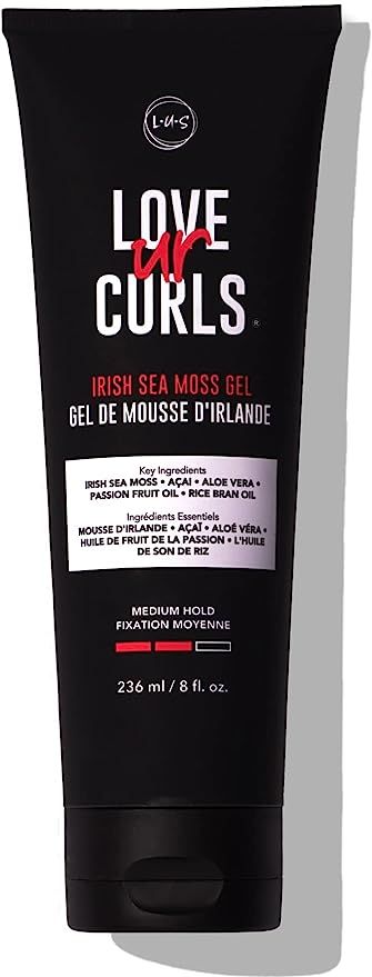 LUS Brands Irish Sea Moss Gel for Hydrated, Defined Curls, Waves & Coils: Curl-Activating, Medium-Hold Styling Sea Moss Gel, Acai, and Passion Fruit & Rice Bran Oil - Vegan, Cruelty-Free - LUS Brands Briogeo Curl Charisma, Lus Brands, Irish Sea Moss, Shea Butter Hair, Sea Moss Gel, Frizz Free Curls, Hair Elixir, Curl Defining Cream, Shampoo And Conditioner Set