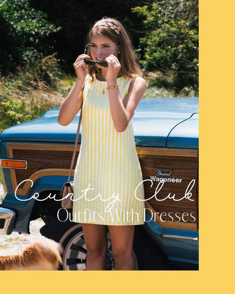 51+ Perfect Country Club Outfit Ideas - ljanestyle Country Club Dresses, Summer Country Club Outfits, Country Club Lunch Outfit, Polo Club Outfit Women, Country Club Chic Outfits, Country Club Party Outfit, Country Club Vibes, County Club Outfits, Country Club Dinner Outfit Women