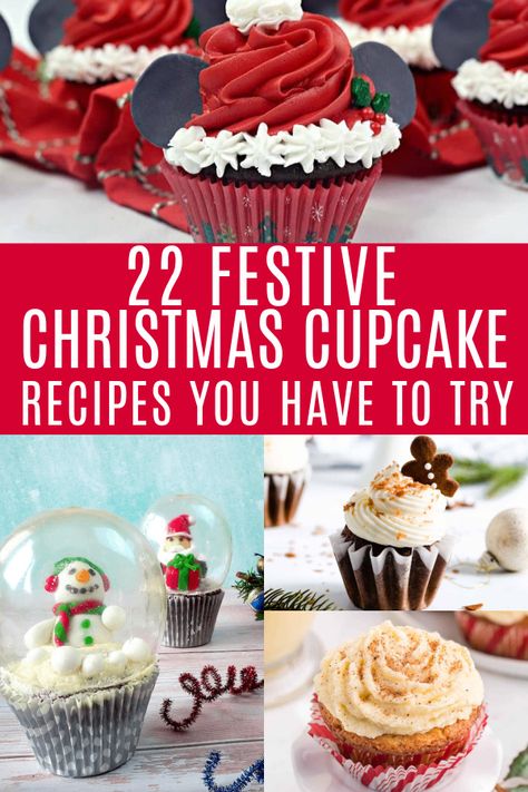 Christmas Themed Cupcakes Kids, Christmas Themed Baking, 21 Cupcakes, Christmas Themed Food, Christmas Themed Cupcakes, Christmas Cupcake Recipes, Christmas Cupcake Ideas, Christmas Themed Desserts, Adorable Cupcakes