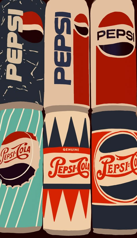 Pepsi Poster, Retro Graphic Design, New Retro Wave, Abstract Art Wallpaper, Pop Art Wallpaper, Pepsi Cola, Retro Advertising, Cool Wallpapers Art, Retro Wallpaper