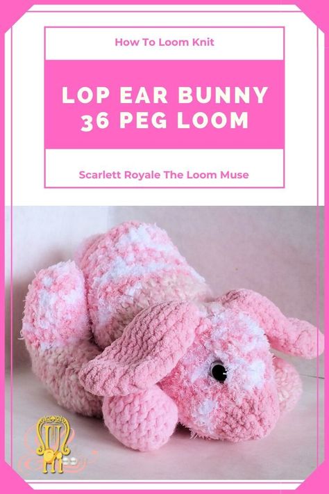 Click to get the video that shows you how to make this cute lop eared rabbit on any 36 peg loom. Use realistic colors to create a realistic rabbit. #loomknitting #loomknit #rabbit #bunny #stuffedanimal Loom Knitting Patterns Free, Lop Eared Rabbit, Loom Animals, Loom Knitting For Beginners, Sock Loom, Knit Loom, Round Loom Knitting, Circle Loom, Lop Eared Bunny