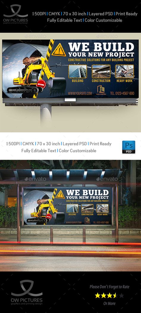 Billboard Construction Design, Construction Billboard Design, Persona Marketing, Billboard Ideas, Furniture Banner, Billboard Template, Painted Garden Furniture, Ikea Furniture Makeover, Modern Rustic Bedrooms