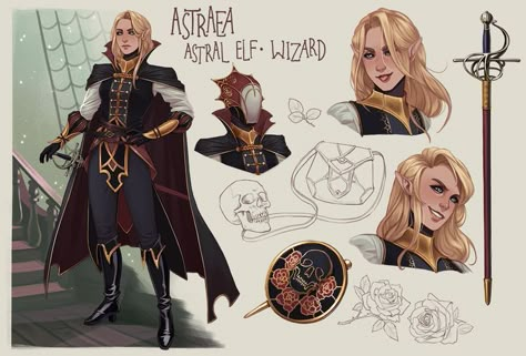 Elf Necromancer, Astral Elf, Ref Sheet, Character Artist, Pirate Art, Dungeons And Dragons Characters, Dnd Art, D&d Dungeons And Dragons, Dungeons And Dragons Homebrew