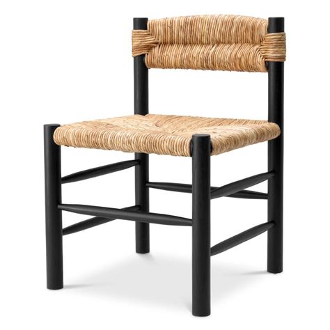 Product Overview Available Colors: Classic Black Natural Dimensions: 24.61"W x 20.28"D x 31.69"H Rating: Indoor use/dry locations only Weight: 15.43 lb Rustic Chic Design, Inviting Aesthetic, Seagrass Dining Chairs, Black Dining Chairs, Coastal Charm, European Furniture, Furniture Dining Chairs, Side Chairs Dining, Rustic Elegance