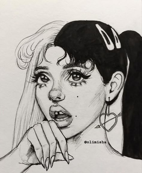 Melanie Martinez Coloring Book, Melanie Martinez Drawings, Book Art Drawings, Art Drawings Sketches Simple, Cool Art Drawings, Sketchbook Art Inspiration, Art Inspiration Drawing, A Drawing, Melanie Martinez