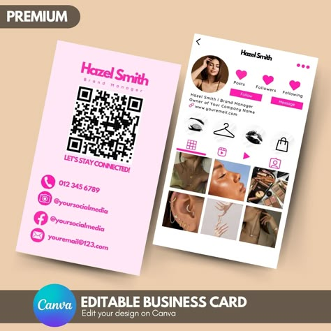 Canva Card Idea, Cart Visit Design, Cart Visit, Handmade Shoes Pattern, Bridal Makeup Services, Visit Card, Business Basics, Canvas Learning, Visiting Card Design