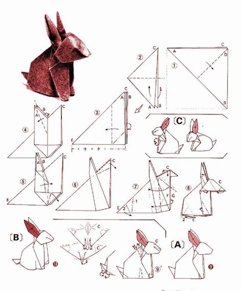 Akira Yoshizawa, Origami Instructions Easy, Origami Sailboat, Origami Instructions For Kids, Origami Bunny, Dragon Origami, Origami Rabbit, Simple Origami, Creative Origami