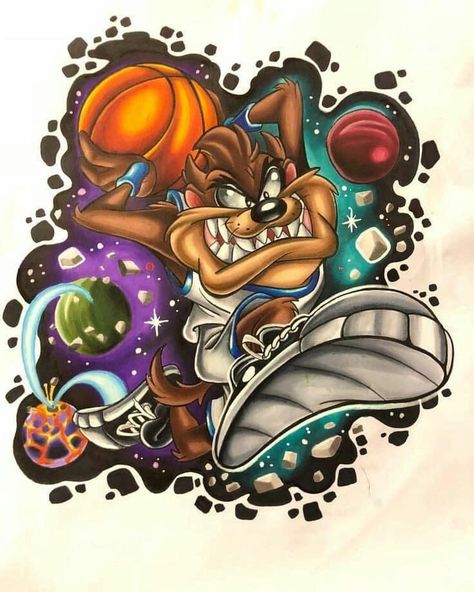 Jam Drawing, Leg Sleeve Tattoos, Animation Characters Tattoo, Looney Tunes Wallpaper, Dope Cartoons, Cartoon Character Tattoos, Looney Tunes Characters, Looney Tunes Cartoons, Graffiti Characters