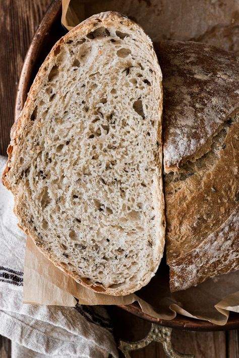 No Knead Rye Bread Recipe, Seeded Rye Bread Recipe, Caraway Rye Bread Recipe, High Altitude Bread Recipe, Bread Rustic, Easy No Knead Bread, No Knead Bread Recipe, Rye Bread Recipe, Sourdough Rye Bread