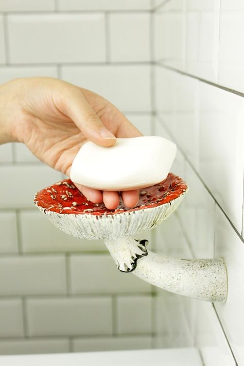 Hey, I found this really awesome Etsy listing at https://www.etsy.com/listing/1095689761/soap-dish-floating-bathroom-shelves Floating Bathroom Shelves, Shower Soap Dish, Cerámica Ideas, Shower Soap, Ceramic Soap Dish, Soap Dishes, Mushroom Decor, Unique Bathroom, Decoration Originale