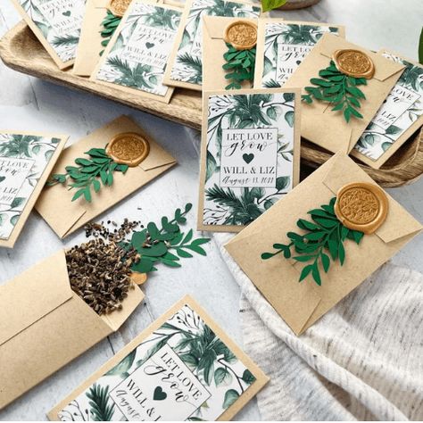 15 DIY Wedding Favors Your Guests Will Adore - The Serial Creative Seed Paper Wedding Favors, Seed Packet Wedding Favors, Flower Seeds Wedding Favor, Wedding Seed Packet Favors, Diy Seed Packets, Flower Seed Favors, Plantable Wedding Favors, Plant Wedding Favors, Seeds Gifts