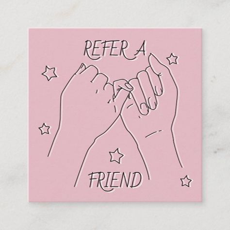 Cute Hands, Business Notebooks, Refer A Friend, Stylist Business Cards, Referral Cards, Makeup Artist Business, Hairstylist Business Cards, Loyalty Card, Business Stationery