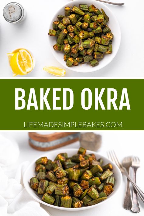 This Baked Okra recipe is a delectable dish that is easy to whip up and makes for a yummy snack or side dish! Baked Okra, Ckd Recipes, Creamy Pasta Bake, Okra Recipe, Honey Glazed Carrots, Okra Recipes, Cooking Restaurant, Savory Appetizer, Vegetable Side