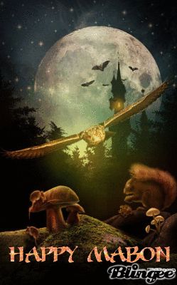 Happy Mabon Picture #25708084 | Blingee.com Mabon Art, Happy Mabon, Moonlight Serenade, Moon Board, Solstice And Equinox, Mystical Moon, Photoshop 7, Native American Images, Magical Kingdom