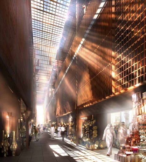 Masdar City, Market Interior, African Architecture, Wellness Resort, Genius Loci, Commercial Street, Foster Partners, Central Market, Traditional Market