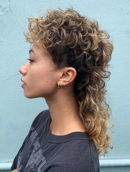 Mullet Haircut Woman, Professional Haircut, Monochrome Makeup Look, Mullet Haircut, Curly Mullet, Curly Hair Women, Girl Haircuts, Mullet Hairstyle, Cut My Hair