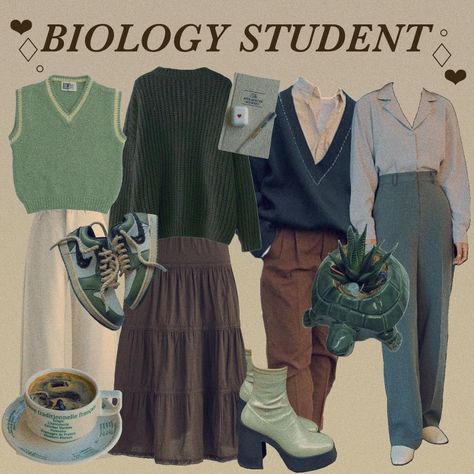 Biology Outfit, Anthropology Aesthetic, Cool Teacher Outfits, Biology Student, Outfit Info, Academia Aesthetic Outfit, Ap Biology, Quick Outfits, Academia Aesthetic