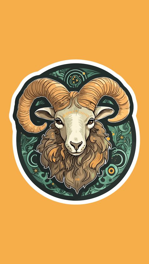 Ram Illustration, Aries Logo, Yoga Chakras, Aries Aesthetic, Aries Art, Vision 2024, Aries Ram, The Ram, Chakra Yoga