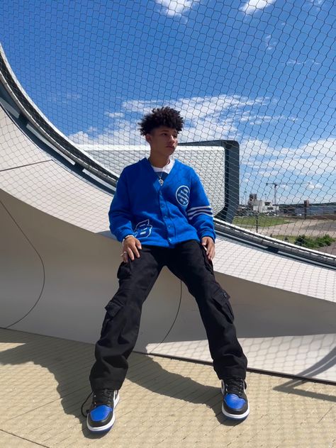 Blue Jordans Outfit, Jordan 1 Royal Blue, Jordan 1 Royal, Jordan 1 Outfit, Jordan Outfit, Drip Outfit Men, Blue Jordans, Streetwear Fits, Street Style Outfits Men