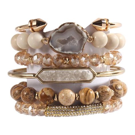 PRICES MAY VARY. [ 6 Pcs Natural Stone Beaded Bracelets/Bangle Set ]:Made of 100% Natural Stone, Tiger eyes, Turquoise, Jasper, Agate, Ceramics, High quality beads, Crystal,Semi-Precious Gemstone and Gemstone which are high quality materials,Smooth and comfortable. Bohemian bracelets sets are threaded with strong elastic string. Durable and flexible.The addition of the bangle makes the bracelet both vintage and stylish.With 6 individual single loop bracelets, you can choose to wear one or severa Barrel Beads Bracelets, Multi Strand Beaded Bracelets, Loop Bracelets, Boho Beaded Bracelets, Boho Jewelry Bracelet, Bracelets Sets, 2024 Jewelry, Charm Bar, Bracelet Styles