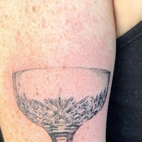 Lily Cuoio~ Denver Tattoo Artist on Instagram: "Always down for more glass and crystal! This took just under 1.5 hours and was really great skin to tattoo 🍷🍷🍷" Crystal Glass Tattoo, Denver Tattoo Artist, Denver Tattoo, Great Skin, Artist On Instagram, 5 Hours, Tattoo Artist, Tattoos And Piercings, Tattoo Artists