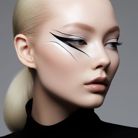 Retro Futuristic Makeup, Burning Man Makeup, Feather Makeup, Cyberpunk Makeup, Future Makeup, Catwalk Makeup, Beautiful Halloween Makeup, Circus Makeup, Futuristic Makeup