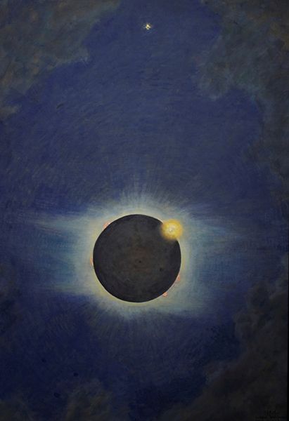 Howard Russell Butler, American, 1856–1934 Solar Eclipse, Lompoc 1923 1923 Oil on canvas Princeton University, gift of H. Russell Butler, Jr. PP351 Solar Eclipse Photography, Eclipse Photography, Eclipse Tattoo, 20th Century Painters, Eclipses Art, Eclipse Lunar, Eclipse Solar, Solar Eclipses, Princeton University